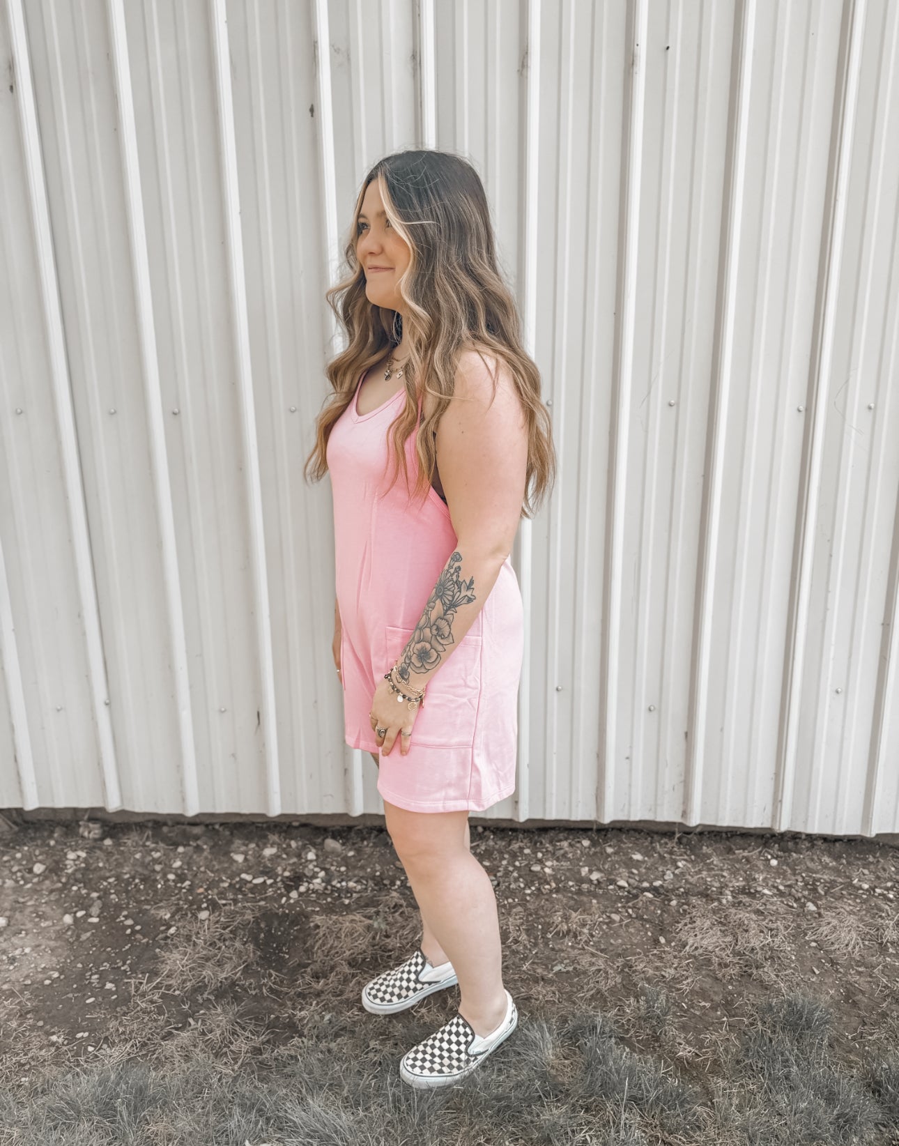Pink Tank Top Romper *FINAL SALE*