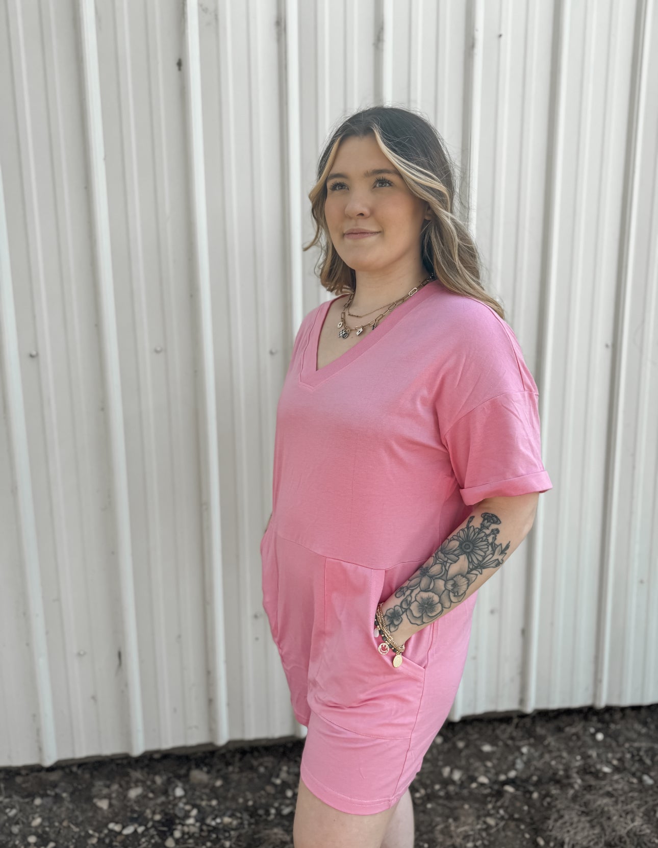 Pink T-Shirt Romper *FINAL SALE*