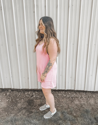 Pink Tank Top Romper *FINAL SALE*