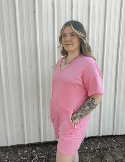 Pink T-Shirt Romper *FINAL SALE*