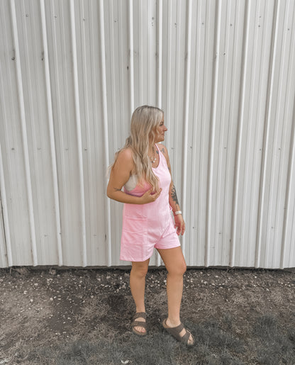 Pink Tank Top Romper *FINAL SALE*