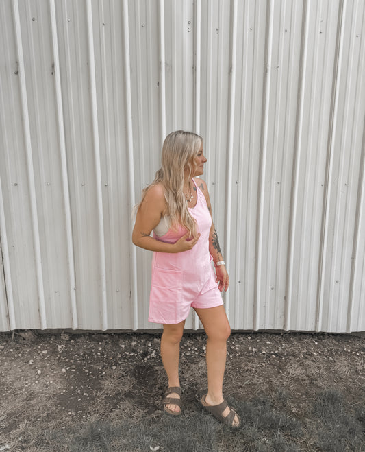 Pink Tank Top Romper *FINAL SALE*