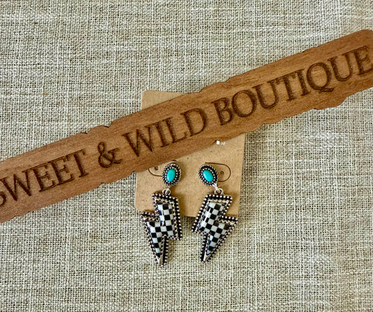 WESTERN CHECK&TURQUOISE