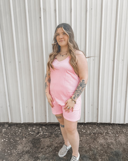 Pink Tank Top Romper *FINAL SALE*