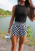 CHECKERED ATHLETIC SHORTS